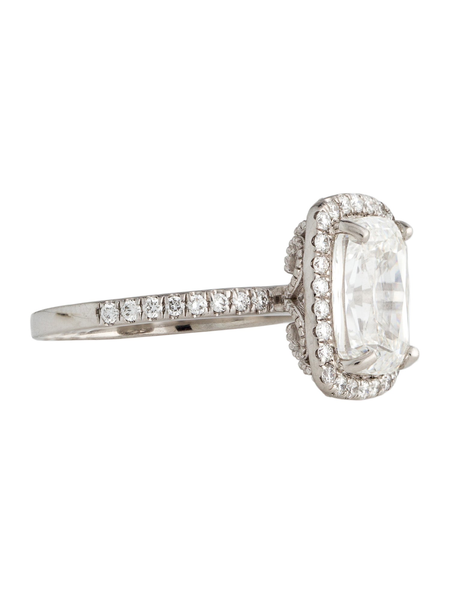 Engagement Ring Platinum 4.02ct Lab-Grown Diamond Engagement Ring