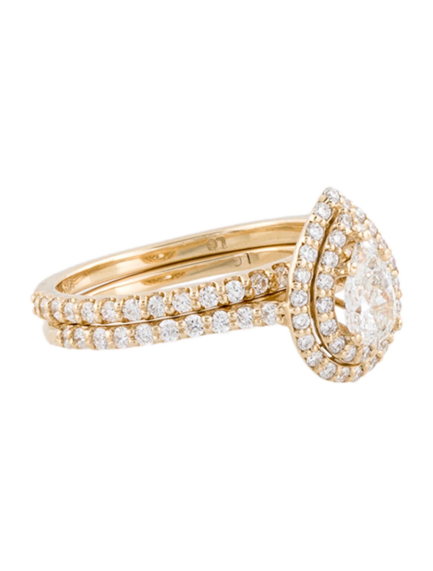 Engagement Ring 14K Lab-Grown Diamond Engagement Ring Set