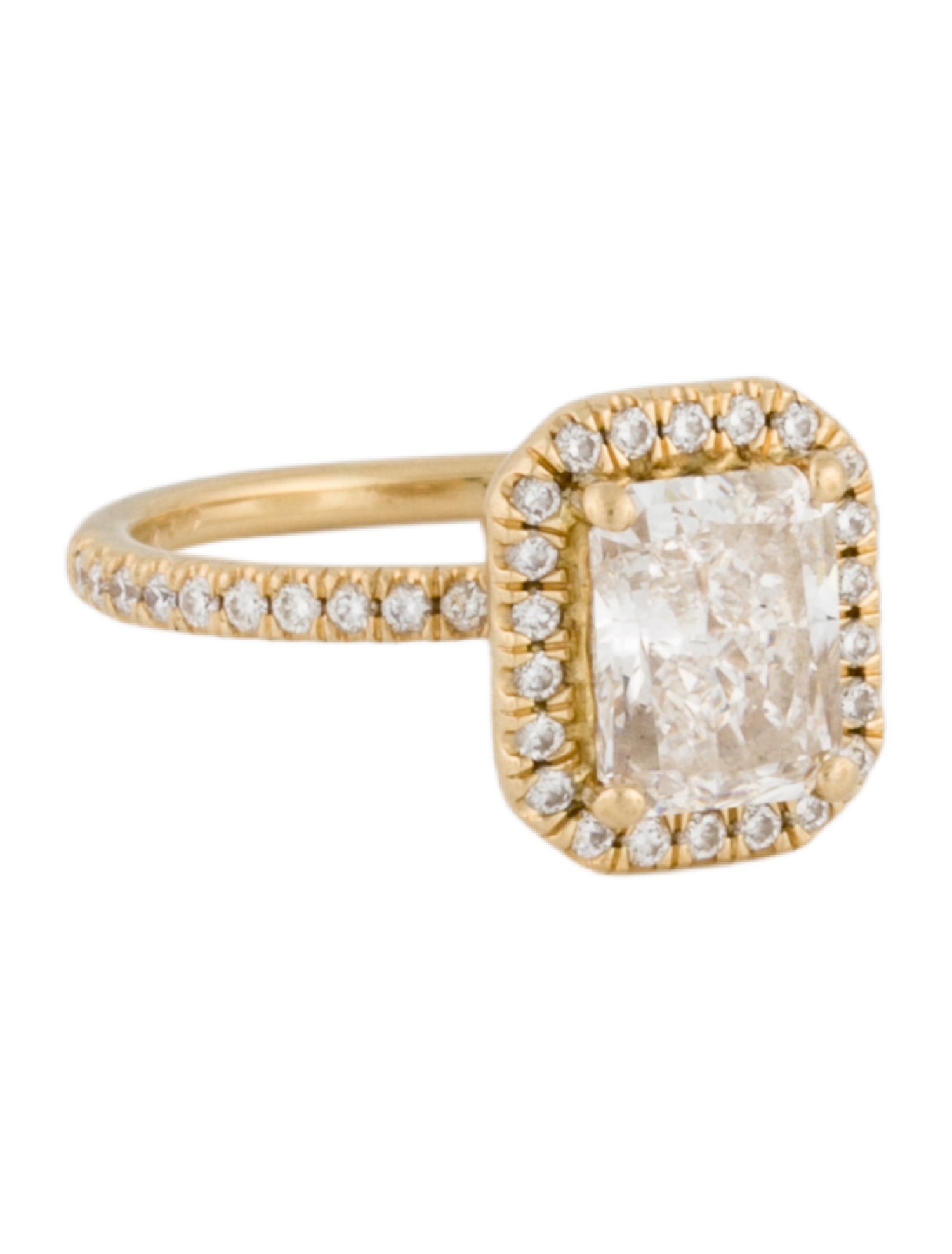 Engagement Ring 1.46ct Lab-Grown Diamond Halo Engagement Ring