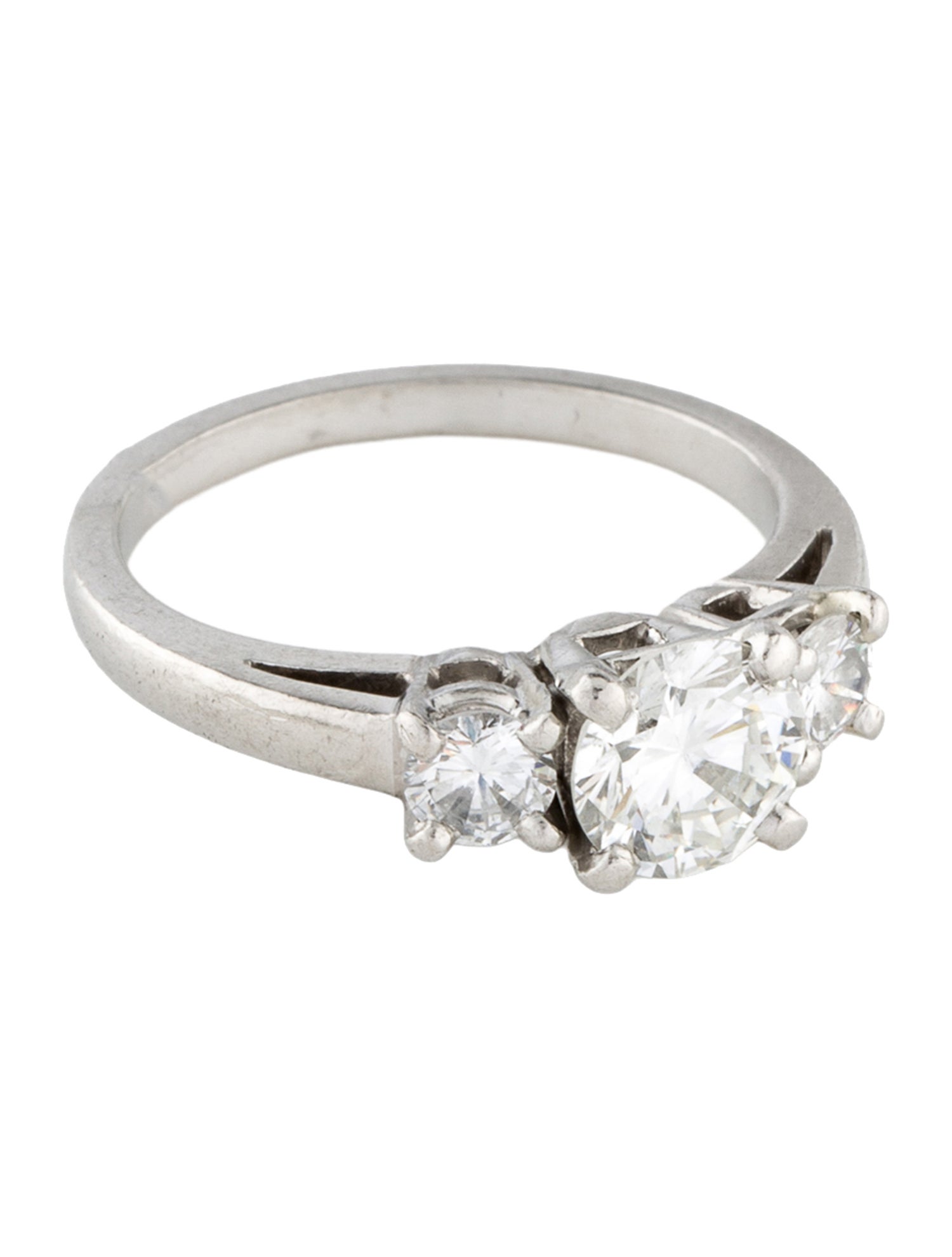 Engagement Ring Platinum 1.40ctw Three-Stone Engagement Ring