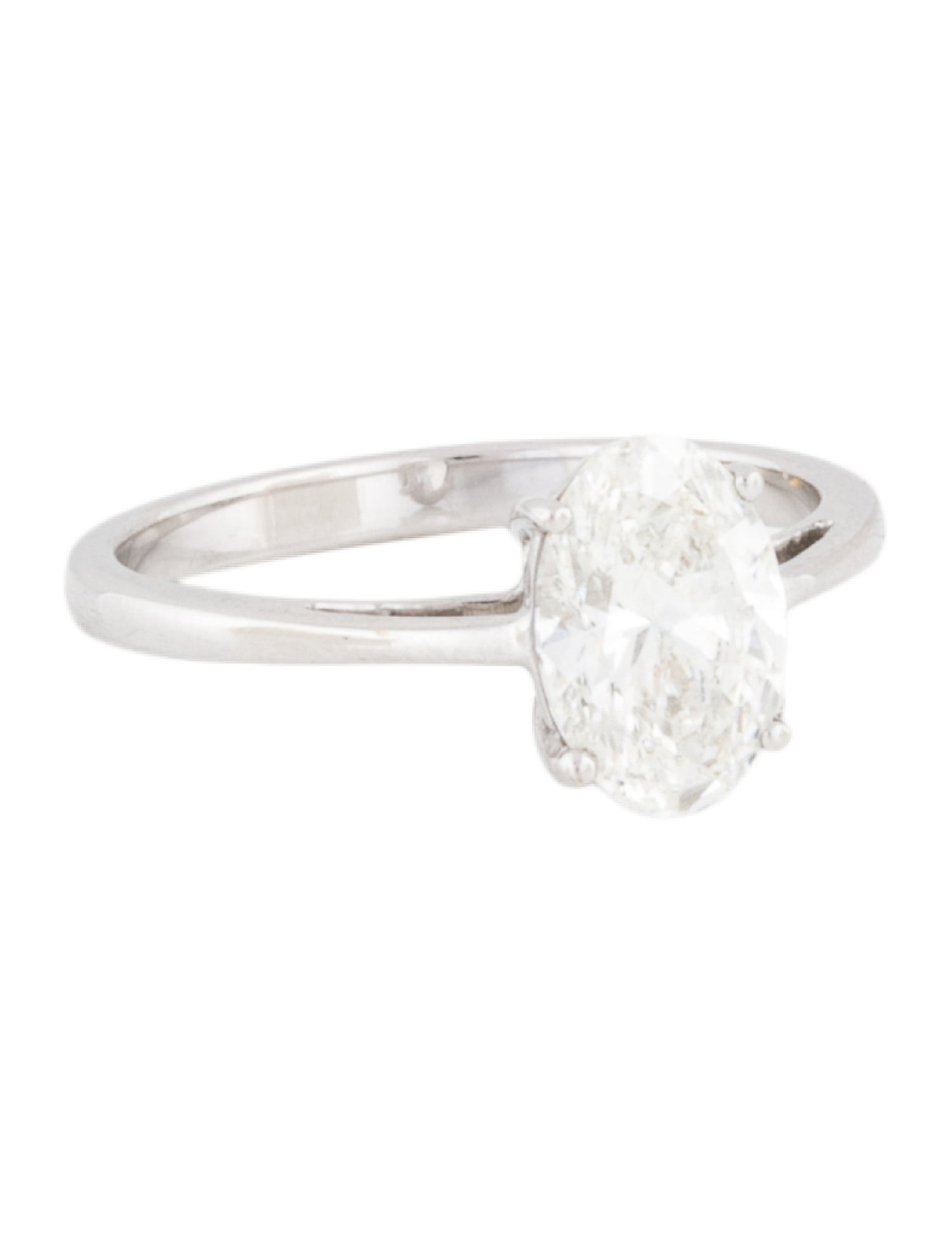 Engagement Ring 18K 1.54ct Lab-Grown Oval Diamond Engagement Ring