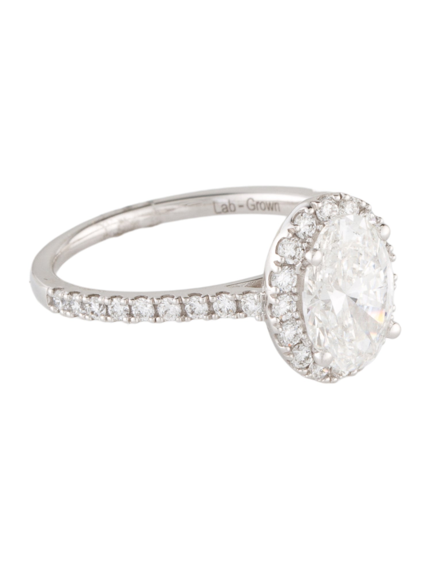 Engagement Ring 1.75ct Lab-Grown Diamond Halo Engagement Ring