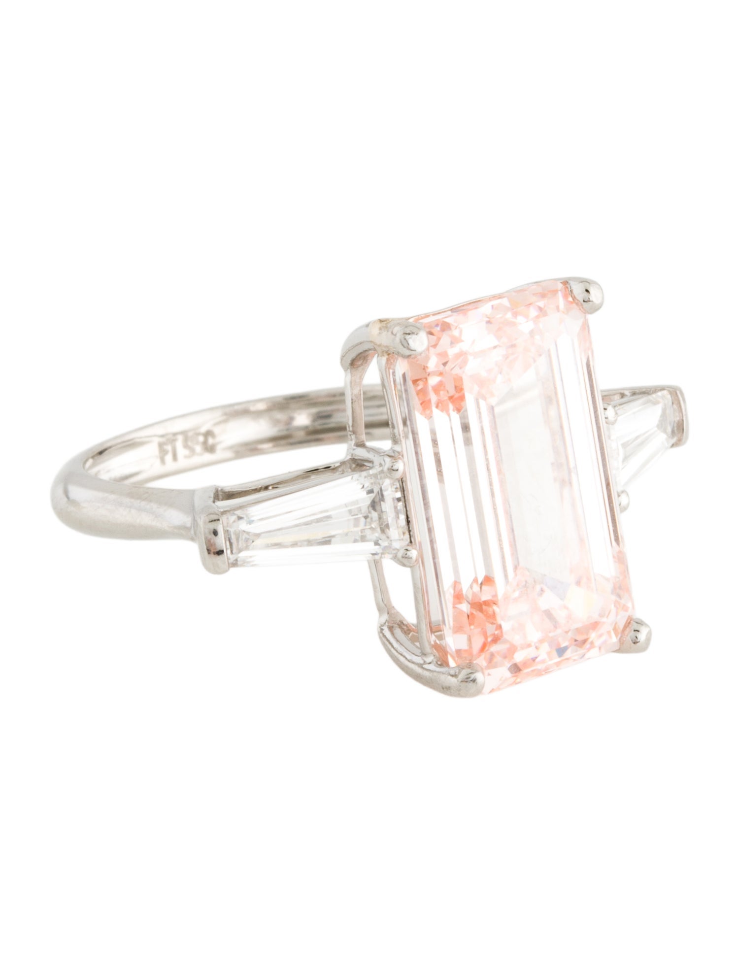 Engagement Ring 8.03ctw Pink Lab-Grown Three-Stone Diamond Engagement Ring