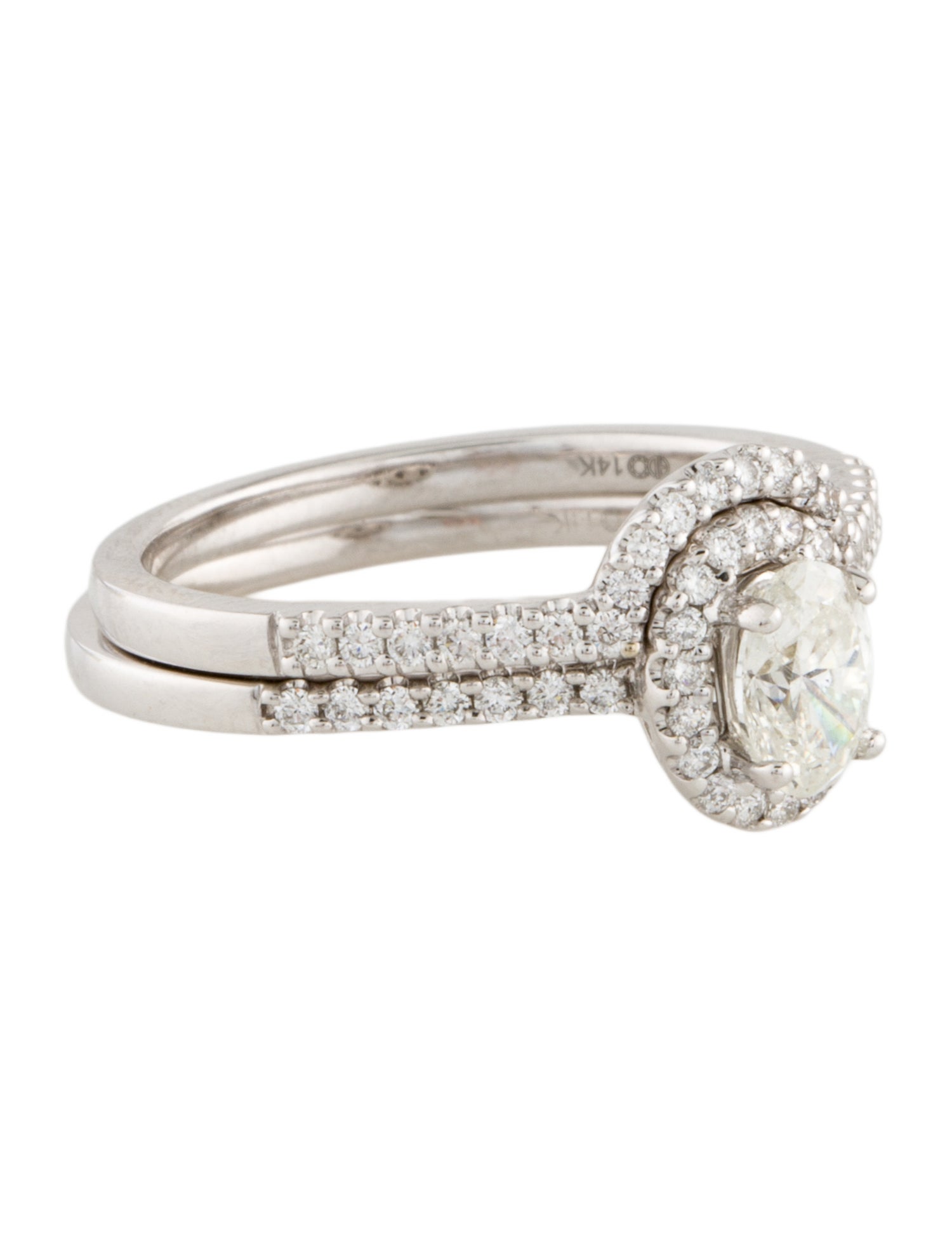 Engagement Ring 14K Diamond Wedding Ring Set