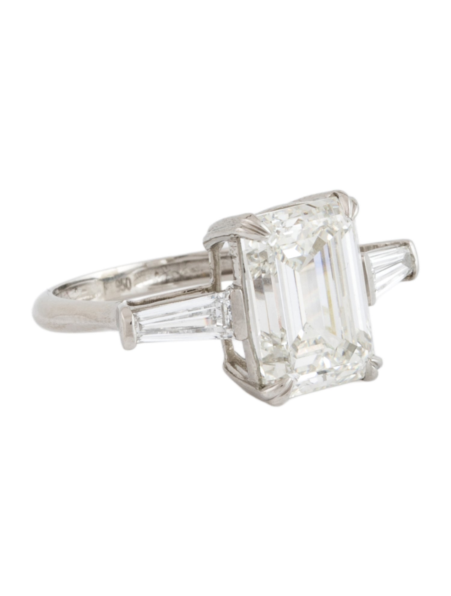 Engagement Ring Platinum 5.92ctw Lab-Grown Three-Stone Diamond