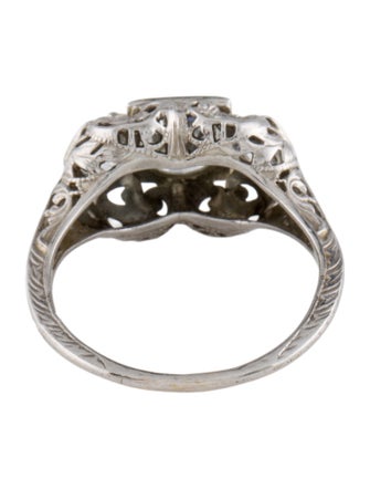 Engagement Ring Antique Diamond Three Stone Engagement Ring