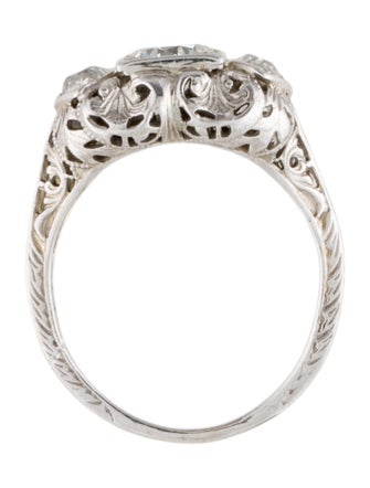 Engagement Ring Antique Diamond Three Stone Engagement Ring