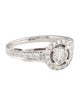 Engagement Ring 18K Diamond Halo Engagement Ring