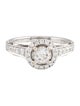 Engagement Ring 18K Diamond Halo Engagement Ring