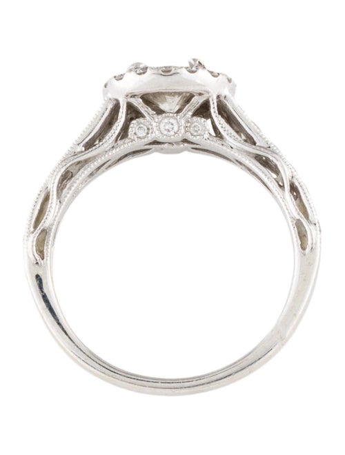 Engagement Ring 18K Diamond Halo Engagement Ring