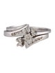 Engagement Ring 14K Bridal Engagement Ring Set