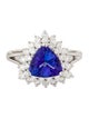 Engagement Ring 1.94ct Tanzanite & Diamond Engagement Ring