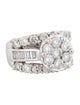 Engagement Ring 4.38ctw Diamond Cluster Engagement Ring