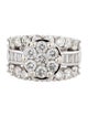 Engagement Ring 4.38ctw Diamond Cluster Engagement Ring