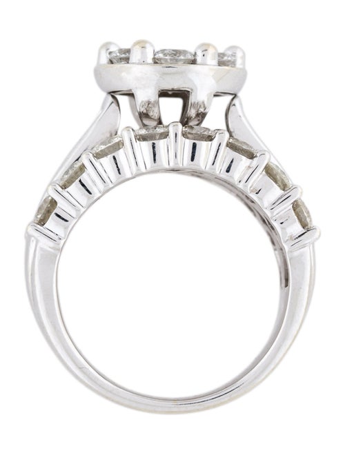 Engagement Ring 4.38ctw Diamond Cluster Engagement Ring