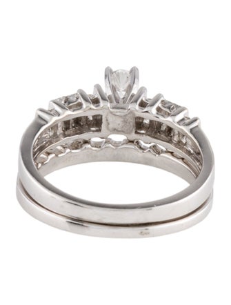 Engagement Ring 14K DIamond Bridal Ring Set