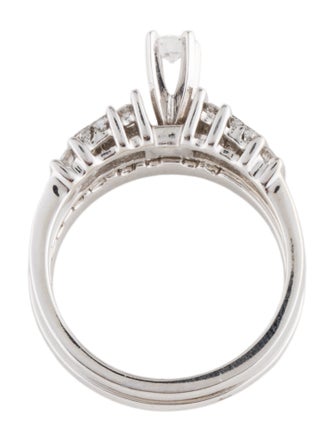 Engagement Ring 14K DIamond Bridal Ring Set