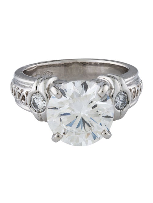 Engagement Ring Platinum 4.51cts Lab-Grown Diamond Engagement Ring