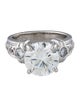 Engagement Ring Platinum 4.51cts Lab-Grown Diamond Engagement Ring