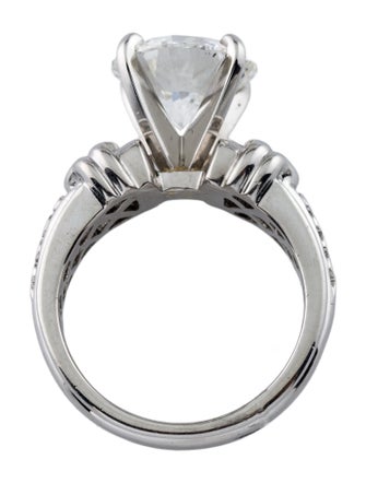 Engagement Ring Platinum 4.51cts Lab-Grown Diamond Engagement Ring