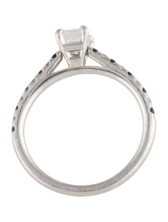 Engagement Ring Platinum Diamond & Sapphire Engagement Ring