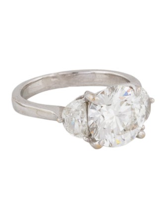 Engagement Ring 3.78ctw Lab-Grown Diamond & Earth-Mined Diamond Three-Stone Ring