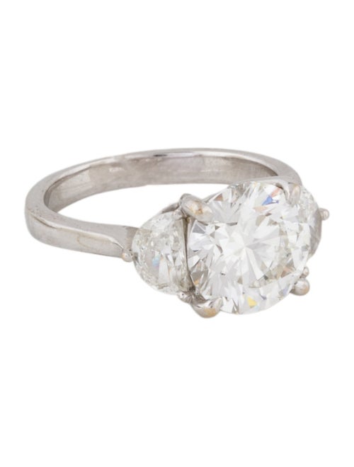 Engagement Ring 3.78ctw Lab-Grown Diamond & Earth-Mined Diamond Three-Stone Ring