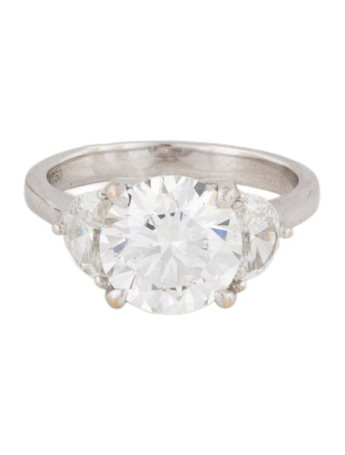 Engagement Ring 3.78ctw Lab-Grown Diamond & Earth-Mined Diamond Three-Stone Ring