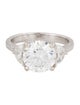 Engagement Ring 3.78ctw Lab-Grown Diamond & Earth-Mined Diamond Three-Stone Ring