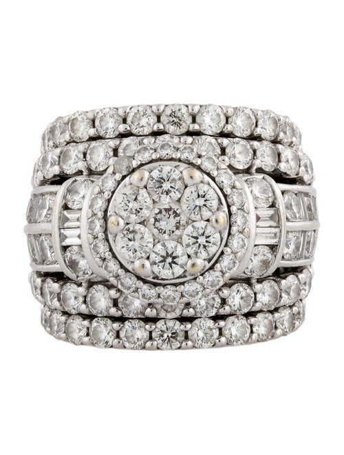 Engagement Ring 6.39ctw Diamond Cluster Engagement Ring