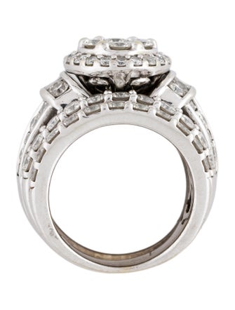 Engagement Ring 6.39ctw Diamond Cluster Engagement Ring