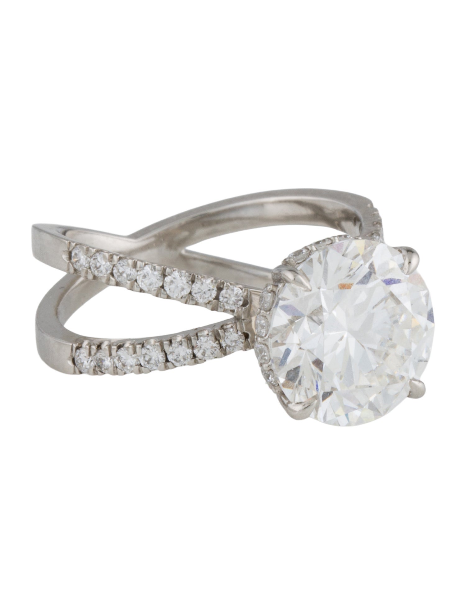 Engagement Ring Platinum 4.09ct Lab-Grown Diamond