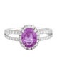 Engagement Ring Platinum 1.77ct Pink Sapphire & Diamond Engagement Ring