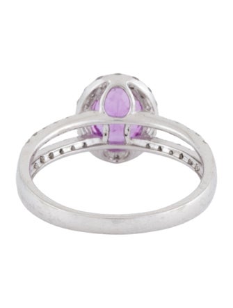 Engagement Ring Platinum 1.77ct Pink Sapphire & Diamond Engagement Ring