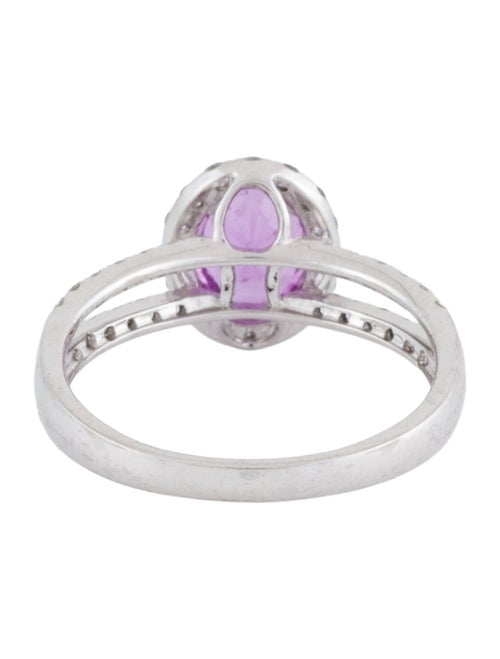 Engagement Ring Platinum 1.77ct Pink Sapphire & Diamond Engagement Ring