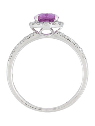Engagement Ring Platinum 1.77ct Pink Sapphire & Diamond Engagement Ring