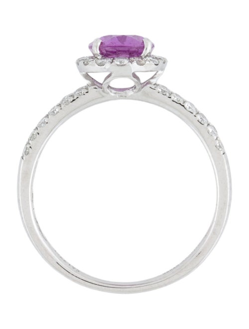 Engagement Ring Platinum 1.77ct Pink Sapphire & Diamond Engagement Ring
