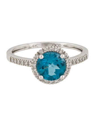 Engagement Ring 1.40ct Topaz & Diamond Engagement Ring