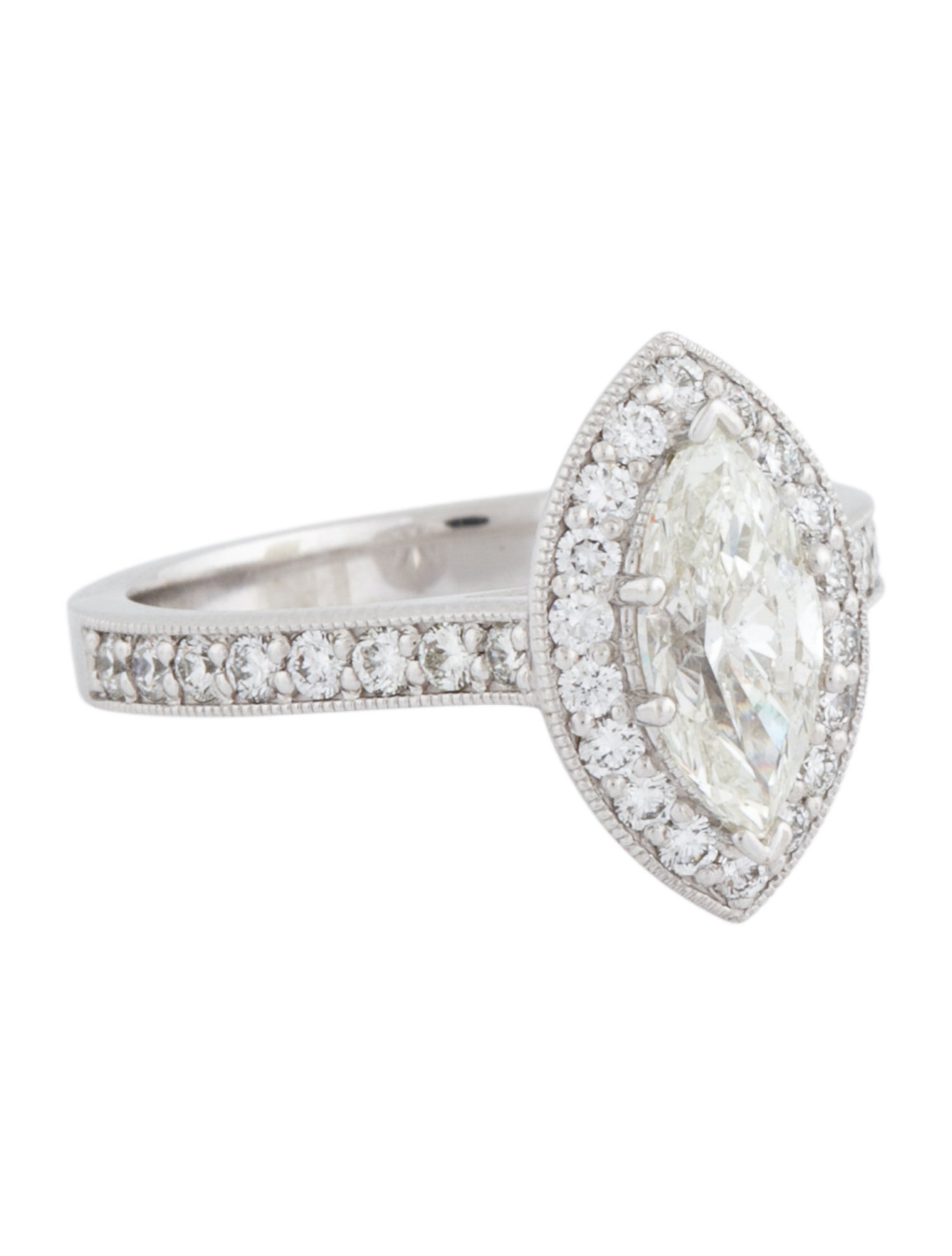 Engagement Ring Diamond Marquise Halo
