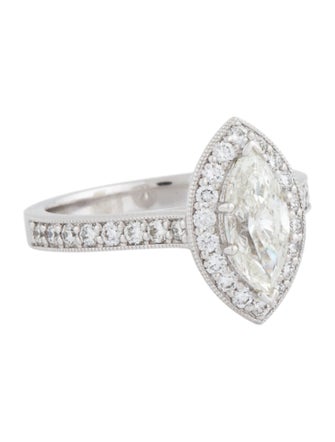 Engagement Ring Diamond Marquise Halo Engagement Ring