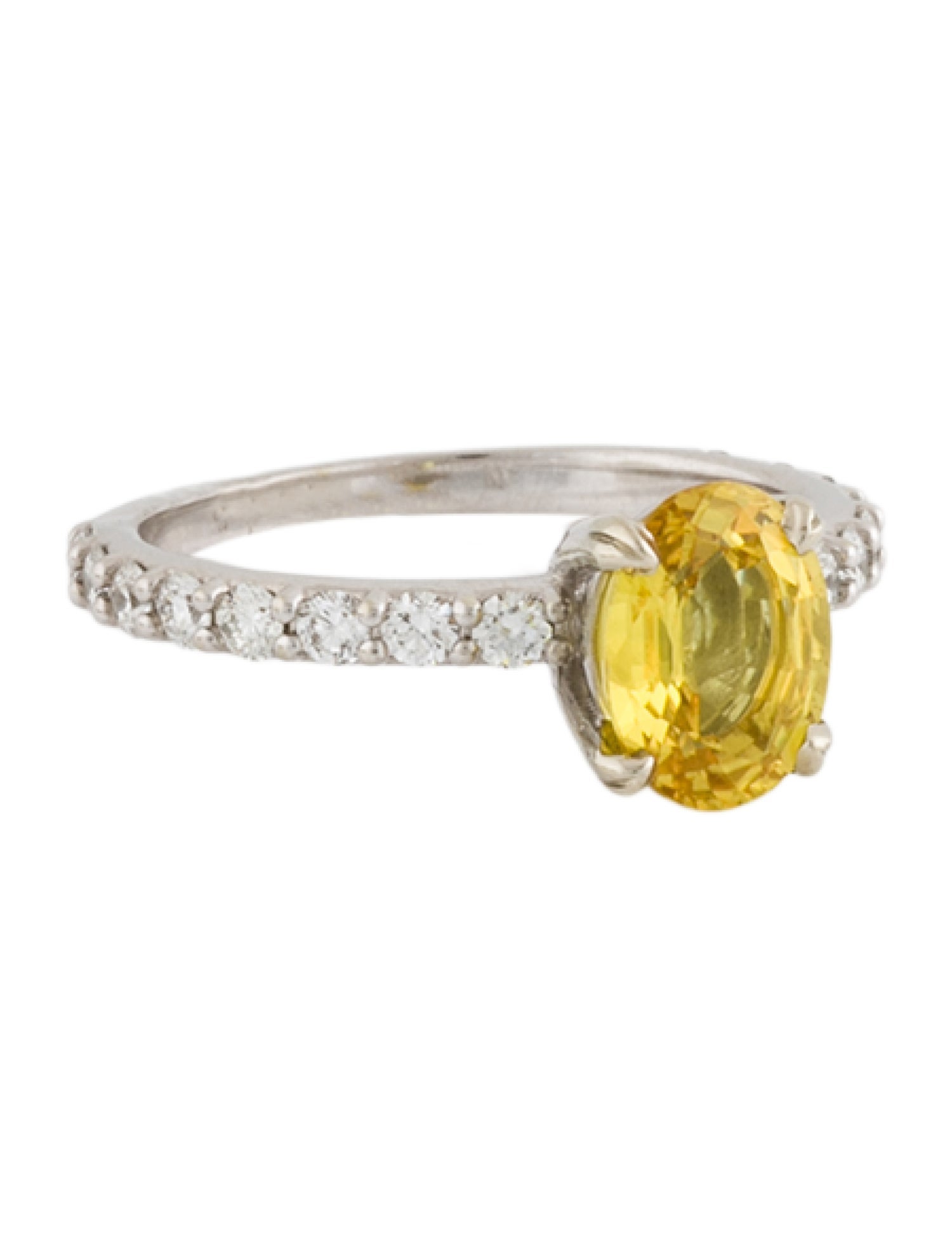 Engagement Ring 1.44ct Yellow Sapphire & Diamond