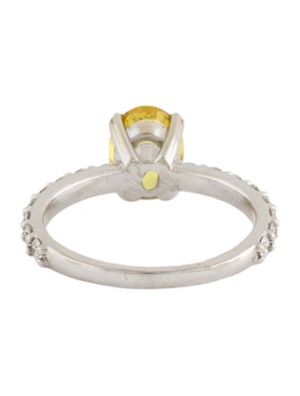 Engagement Ring 1.44ct Yellow Sapphire & Diamond Engagement Ring