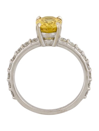 Engagement Ring 1.44ct Yellow Sapphire & Diamond Engagement Ring