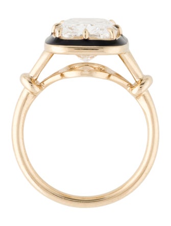 Engagement Ring 5.05ct Lab-Grown Diamond & Enamel Engagement Ring