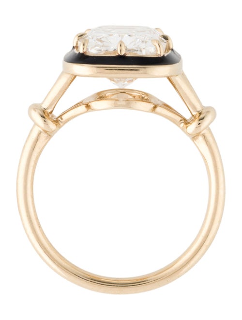 Engagement Ring 5.05ct Lab-Grown Diamond & Enamel Engagement Ring