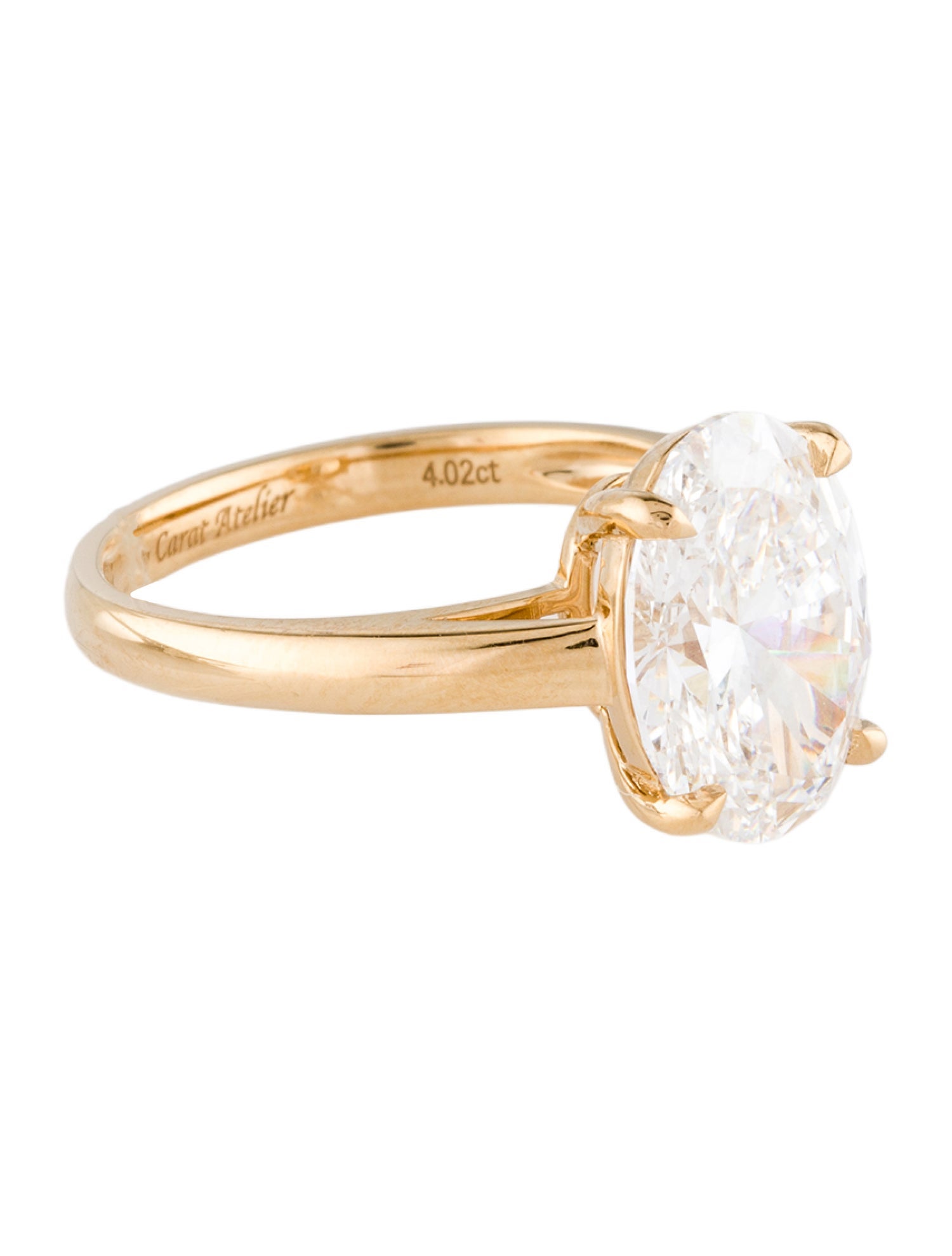 Engagement Ring Carat Atelier 18K 4.02ct Lab-Grown Diamond
