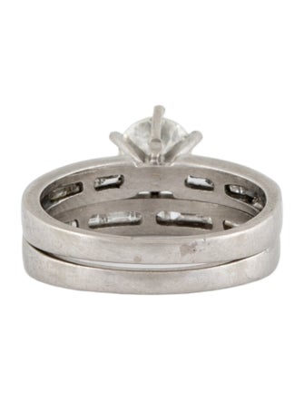 Engagement Ring Platinum Diamond Engagement Ring & Platinum Diamond Wedding Band Set
