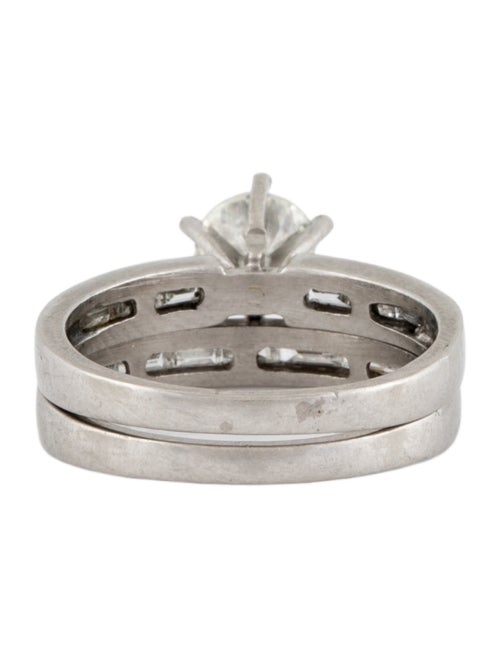 Engagement Ring Platinum Diamond Engagement Ring & Platinum Diamond Wedding Band Set