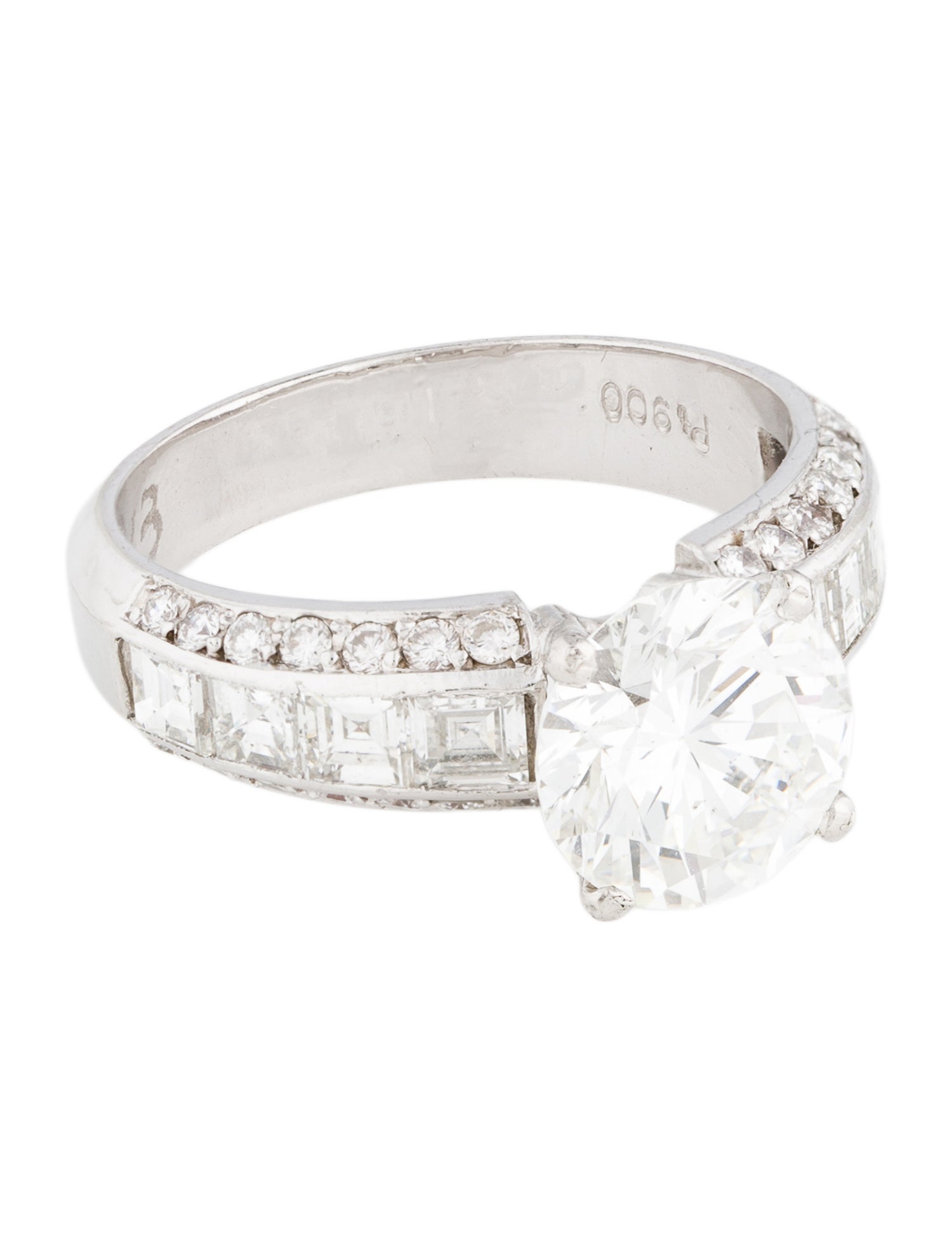 Engagement Ring Platinum 3.36ctw Diamond