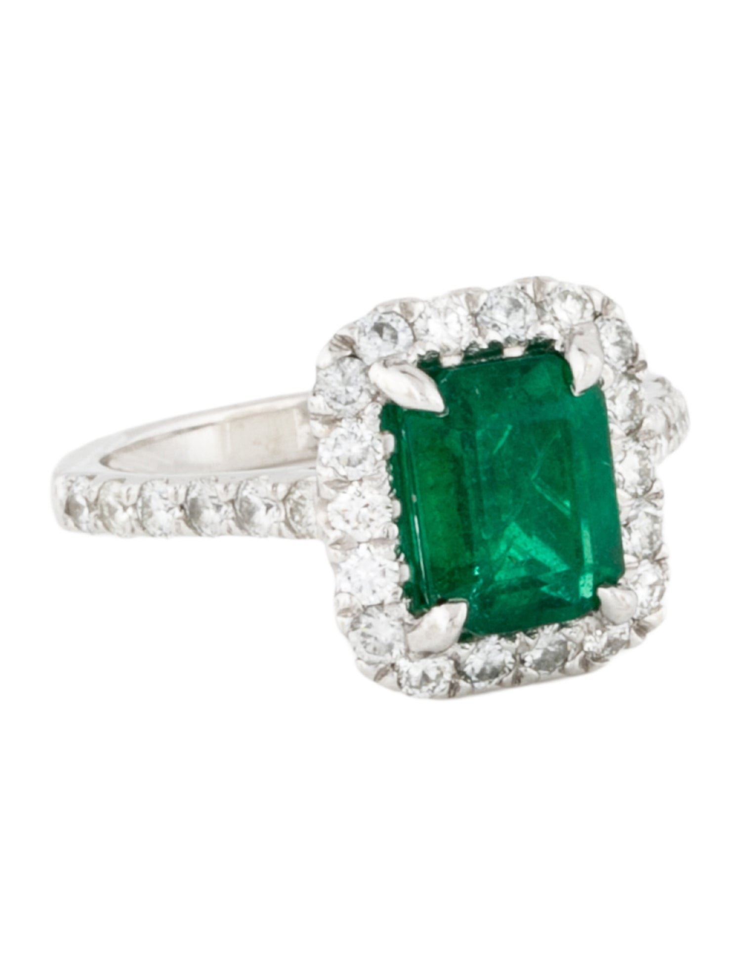 Engagement Ring 1.66ct Emerald & Diamond